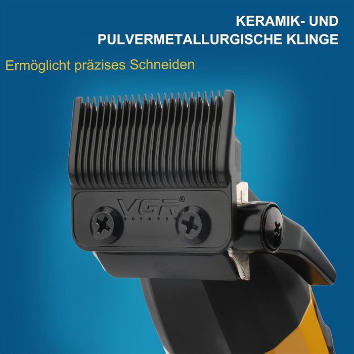 Машинка для стрижки VGR 285 Fresh Fade професійна, акумуляторна, 9000 об/хв, з LED-дисплеєм для чоловіків