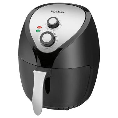 Аерофритюрниця Bomann FR 6069 H CB XXL 5л з цифровим сенсорним керуванням, 8 програм, нержавіюча сталь, чорна