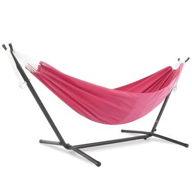 Гамак Vivere Doppel Polyester з підставкою 250 см, блакитно-рожевий