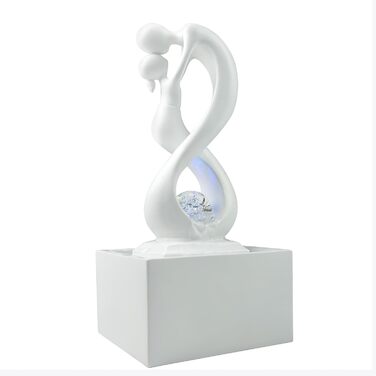 Декоративний кімнатний фонтан Zen Light SCFR19-C8 Амур, білий, з LED підсвіткою, 31x14x14 см