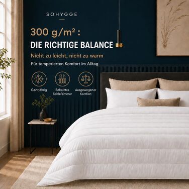 Всесезонна ковдра SOHYGGE для дорослих та дітей, 100% мікрофібра (перероблений поліестер), сертифікат Oeko-Tex, 140 x 200 см