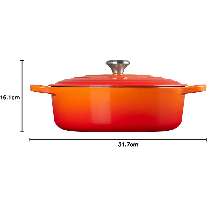 Гусятниця Le Creuset Signature з чавуну, 30 см, 6,2 л, для всіх плит і духовок, колір червоний (Ofenrot)