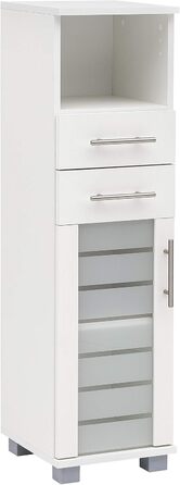 Пенал Schildmeyer Niko 113293, сріблястий глянець/антрацит глянець, 30,3x32,6x110,5 см, шафа для ванної кімнати