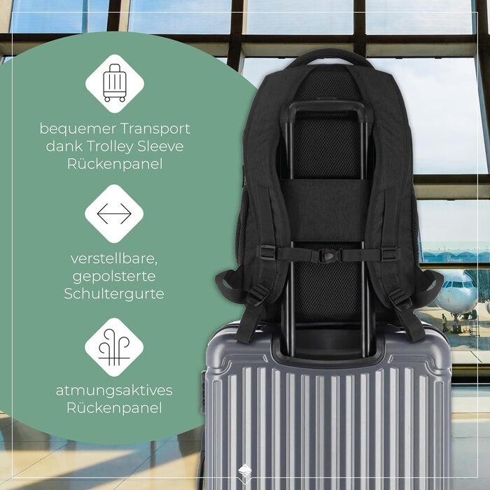 Рюкзак для ручної поклажі Travelite BASICS, 45 см, 22 л, міський рюкзак для подорожей (чорний)