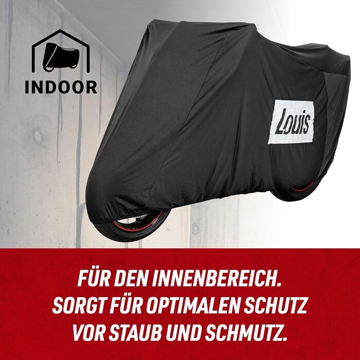 Еластичний чохол для мотоцикла Louis Indoor: дихаючий, стійкий до розривів та морозу, захист від пилу та бруду, розмір XL-XXL