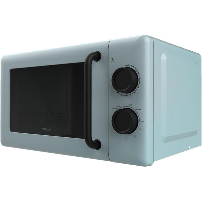 Мікрохвильова піч Cecotec Proclean 3010 Green 20L, 700W, 6 режимів, з таймером та внутрішньою підсвіткою