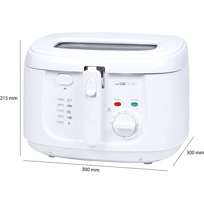 Фритюрниця Clatronic FR 3771, 2,5 л, антипригарна, з фільтром, термостатом