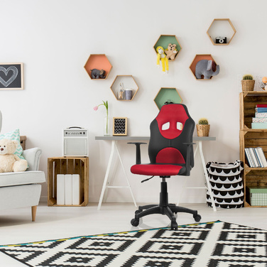 Дитячий письмовий стілець / дитячий стілець KID GAME AL чорний червоний hjh OFFICE