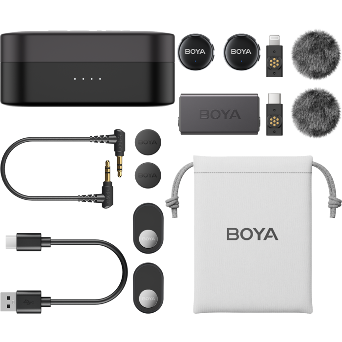 Бездротовий мікрофон BOYA LINK 3-01 Type-C/TRS/Lightning Black