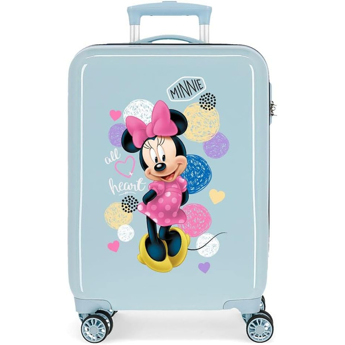 Дитячий валіз Disney Love Minnie, рожевий, 37x55x20 см, жорсткий ABS, кодовий замок, 32 л, 2,5 кг, 4 подвійних колеса, ручна поклажа
