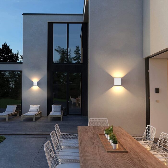 Стіна LED-світильник K-Bright 12W, настінна лампа з регульованим променем (вгору-вниз), тепле біле світло 3000K, водонепроникна IP65, антрацит