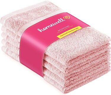 Набір рушників Homewell – м'які та поглинаючі, 100% бавовна, сертифікат Oeko-Tex 100 (5 гостьових рушників 30x50 см, бежеві)