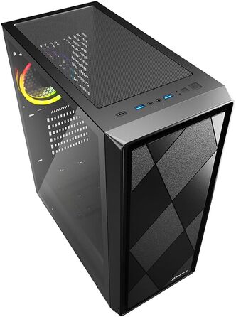 Корпус для ПК Sharkoon VS8 RGB Midi ATX, чорний