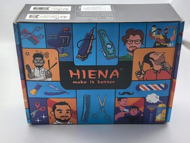 Професійна машинка для стрижки HIENA PRO для чоловіків, бездротовий тример для волосся і бороди, акумуляторний набір, чорний із золотом