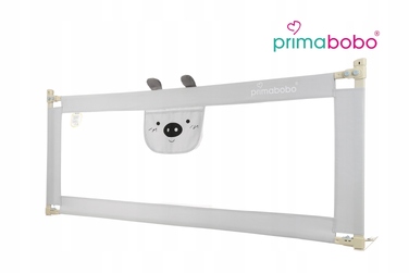 Захисний бортик у ліжко Primabobo MIŚ, 200x140 см, сірий, складаний, комплект 3 шт.