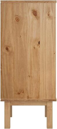 Комод з шухлядами vidaXL, масив сосни, 76,5x39,5x90 см, коричневий