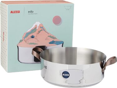 Каструля Alessi Edo з нержавіючої сталі, 5 л, з двома ручками, коричнева