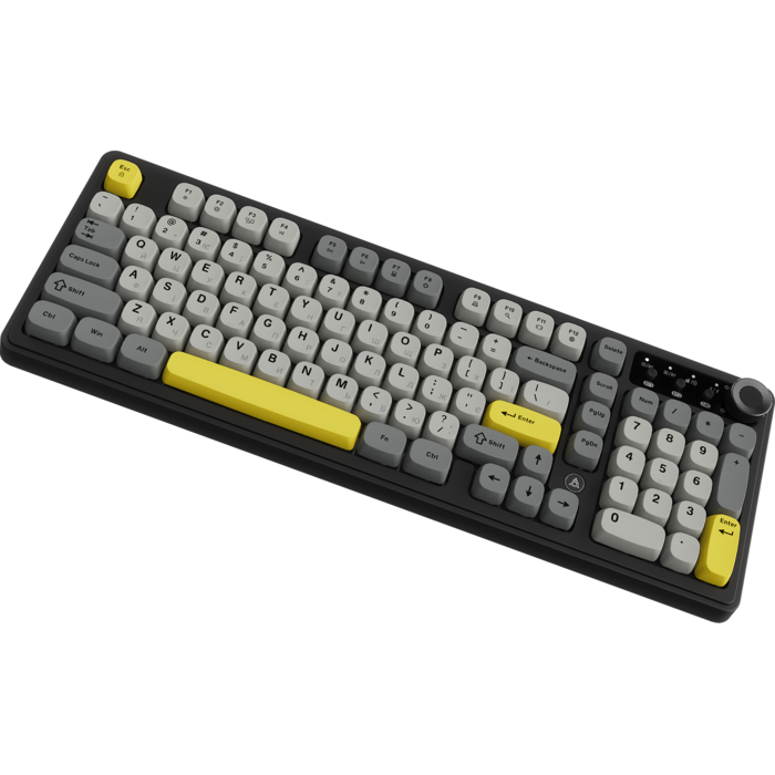 Бездротова клавіатура Ajazz AF98 PLUS Black Gray Yellow (AF98-PLUS-BGY)
