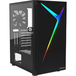 Ігровий корпус для ПК GAMDIAS ARGUS E4 Elite, Mid-Tower ATX, загартоване скло, ARGB підсвічування, 120 мм вентилятор, підтримка ATX