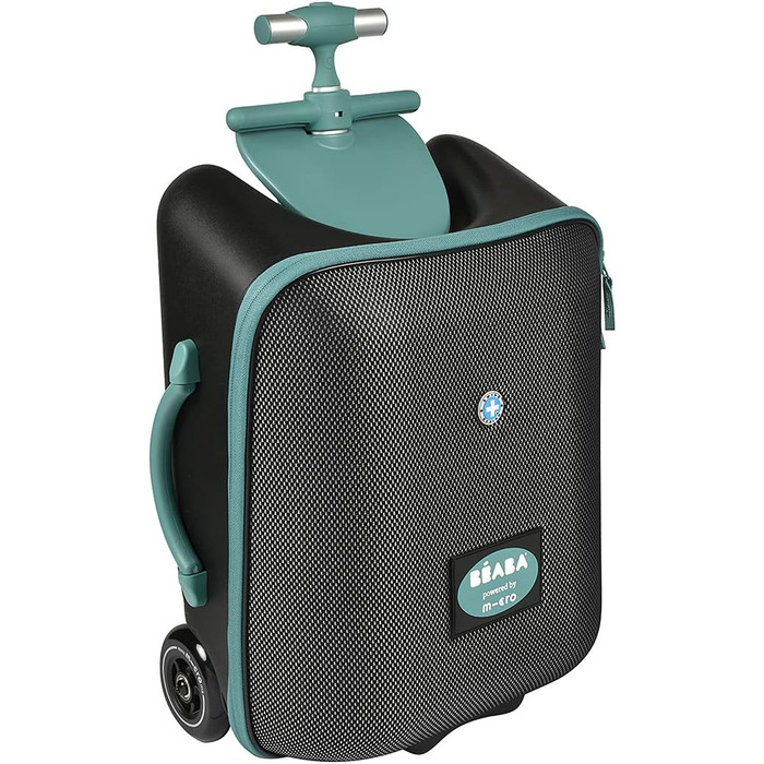 Дитяча валіза-самокат BÉABA & Micro Mobility Luggage Eazy, 2-в-1, з сидінням, для дітей від 4 років, розширювана, 22 л, багато відділень, синя