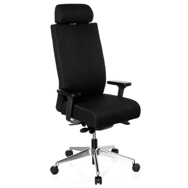 Офісне крісло / поворотне крісло PRO-TEC XXL з повною м'якою оббивкою Black HJH OFFICE