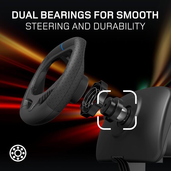 Рульове колесо Gioteck FR5 Racing Wheel для PS5, PC, Steam Deck: Док-станція для DualSense/DualEdge, Автоматичне центрування, Підтримка GT7