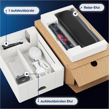 Електрична зубна щітка Oral-B iO Series 2, набір з 2 шт, чорний/зелений (Spiderman Black)