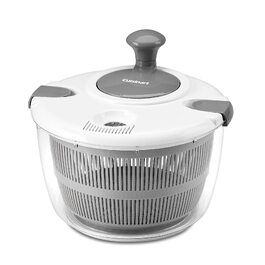 Салатниця-сушарка Cuisinart CTG-00-SAS велика 5 л, біло-сіра - для миття, віджимання та сушіння салату, фруктів та овочів