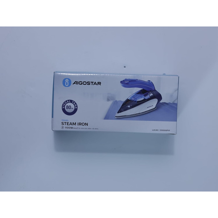 Aigostar портативна міні парова праска для подорожей, складна ручка, 1100 Вт, резервуар 80 мл, легка, декілька температурних режимів