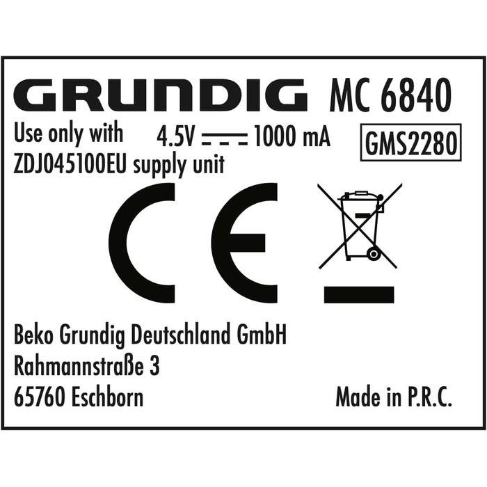Машинка для стрижки волосся і бороди GRUNDIG MC6840, акумуляторна/мережева, LED, чорна/срібляста, довжина зрізу до 30 мм