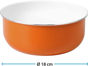 Набір каструль BRUNNER Mandarina, 9 предметів, антипригарне покриття
