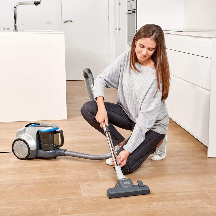 Пилосос BLACK+DECKER BXVML700E без мішка, 700 Вт, сірий