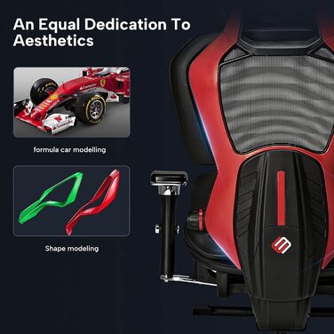 Ігрове крісло EUREKA ERGONOMIC Typhon, ергономічне, з регульованою поперековою та підголівником, 4D підлокітники, для комп'ютера, навантаження до 125 кг, чорний і зелений