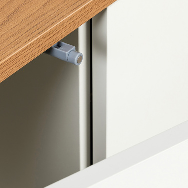 Сервант KELO S 160x40x76 см, 3 дверцята, білий/дуб hjh LIVING