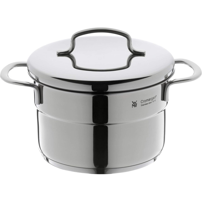 Сотейник WMF Mini з кришкою 16 см, нержавіюча сталь Cromargan, 1.5 л, для індукційних плит