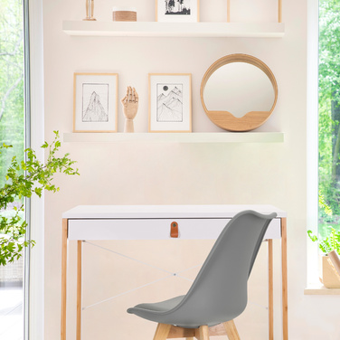 Письмовий стіл TAROLO II (80x42x75 см), 1 шухляда, білий — hjh LIVING