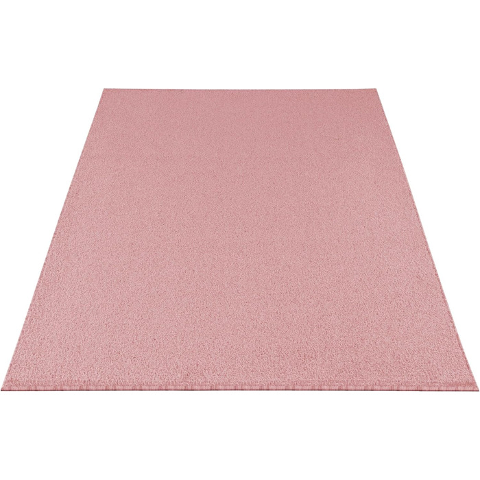 Сучасний коротковорсовий килим Carpetsale24 для вітальні 240x340 см, рожевий — щільний, дуже м'який, праний, легкий у догляді, ідеальний для спальні, їдальні та кухні