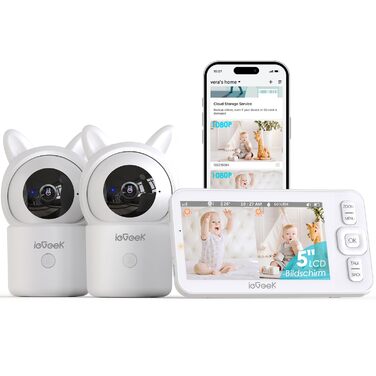Відеоняня ieGeek з камерою 1080P, WiFi, 5