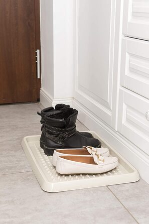 Пластикова полиця для взуття BranQ Home Essential, кремова, 2 шт.