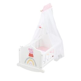 Дитяче ліжко Roba Peppa Pig 70x140 см з постільною білизною
