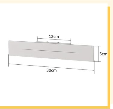 Набір з 2-х настінних світильників ZMH 30 см, LED, 8W, тепле біле світло, для коридору, спальні, вітальні, сучасна біла настінна лампа