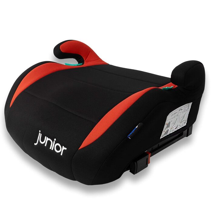 Дитяча автокрісло-підставка PETEX Max Plus з Isofix, i-Size ECE R129, для дітей 7-12 років, зріст 125-150 см, червона