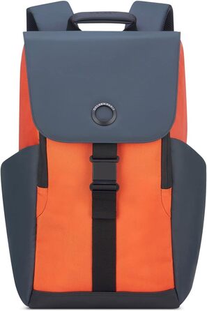 Міський рюкзак DELSEY PARIS SECURFLAP 21 л, 45x31x14 см, помаранчевий, м'який корпус