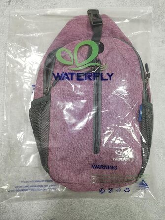 Сумка-рюкзак WATERFLY на одне плече, регульований ремінь, для чоловіків і жінок, фіолетова, для міста та туризму