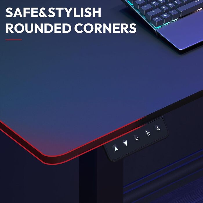 Регульований по висоті стіл Sanodesk 180x80 см з двома двигунами – ергономічний геймерський стіл для роботи стоячи/сидячи, тихий, міцний