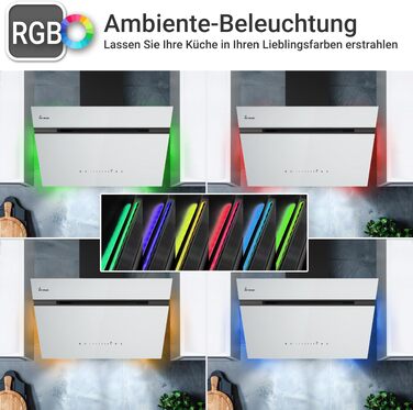 Витяжка кухонна KKT KOLBE AURORA6005FB 60 см, чорна зі склом, продуктивність 782 м³/год, Smart WiFi, RGBW LED-підсвітка, режим рециркуляції та відведення