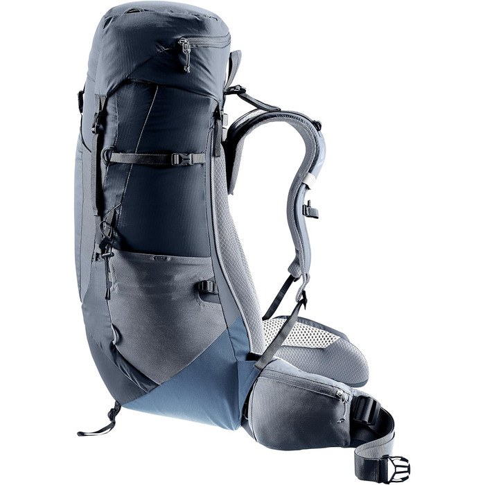 Рюкзак для трекінгу Deuter Aircontact Lite 40+10 л, чорний-синій, легкий, одноколірний