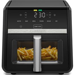 Фритюрниця Chefman TurboFry 8.5 л, 6-в-1, чорна: смаження, випікання, гриль, розігрів, гідратація, розморожування