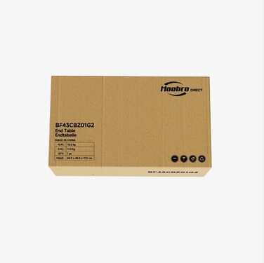 Тумба приліжкова HOOBRO з USB-зарядкою, 2 шухляди, темно-коричнева, 40x40x61 см, сучасна, для спальні та вітальні