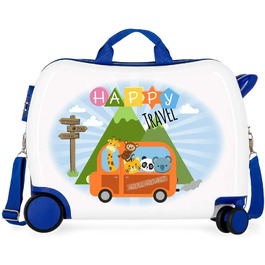 Дитячий валізу Roll Road Little Me, жорсткий ABS, 50x38x20 см, 34 л, 2,1 кг, 4 колеса, з кодовим замком, різнокольоровий, ручна поклажа